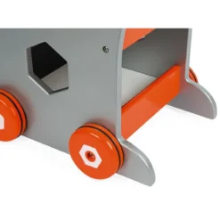 gioca spingi e cammina, carrello in legno porta attrezzi magnetio, brico kids