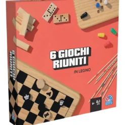 6 giochi riuniti in legno
