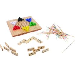 6 giochi riuniti in legno