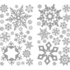 glitter snowflakes - adesivo removibile da parete