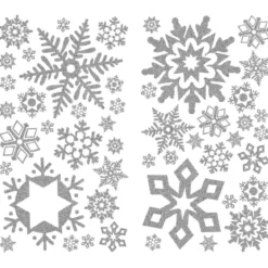glitter snowflakes - adesivo removibile da parete