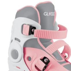 globber - learning inline skates 2 in 1 - rosa pastello (taglia 30-33)