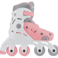 globber - learning inline skates 2 in 1 - rosa pastello (taglia 30-33)