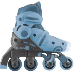 globber - learning inline skates 2 in 1 - ash (taglia 26-29)