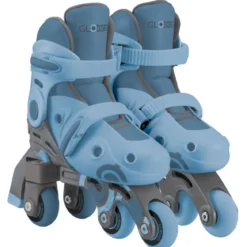 globber - learning inline skates 2 in 1 - ash (taglia 26-29)