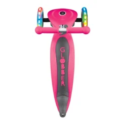 globber - primo foldable lights - monopattino pieghevole con luci - rosa scuro