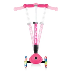globber - primo foldable lights - monopattino pieghevole con luci - rosa scuro