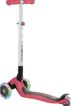 globber primo foldable lights - monopattino a tre ruote pieghevole - red