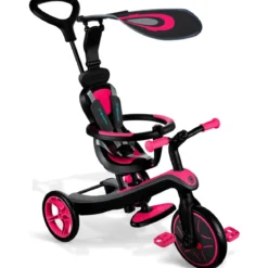 globber - triciclo xplorer trike 4in1 - rosa neon