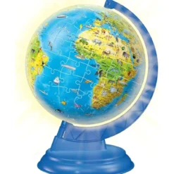 globo mappamondo night edition - puzzle 3d 180 pezzi