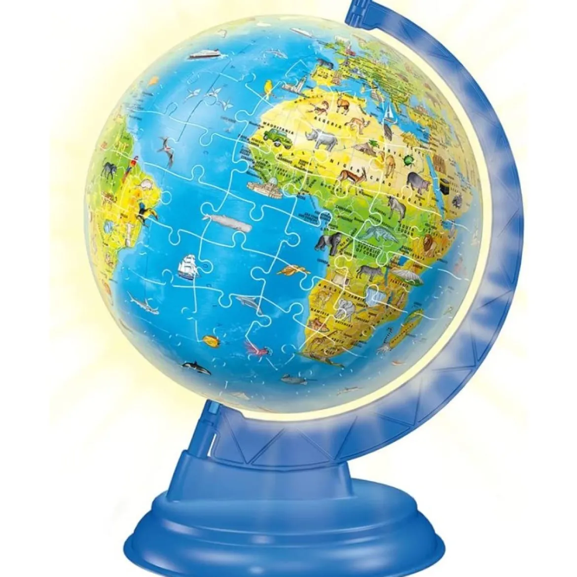 globo mappamondo night edition - puzzle 3d 180 pezzi