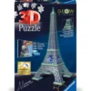 glow in the dark - torre eiffel - puzzle 3d