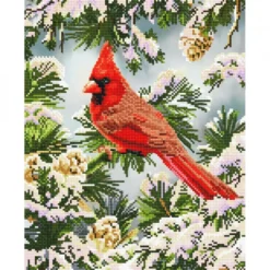 good fortune cardinal - diamond dotz intermediate dd7.034 35.5x45.5cm