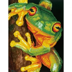 green tree frog - diamond dotz intermediate dd7.031 27x37cm