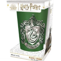 harry potter - bicchiere large glass 400ml - serpeverde