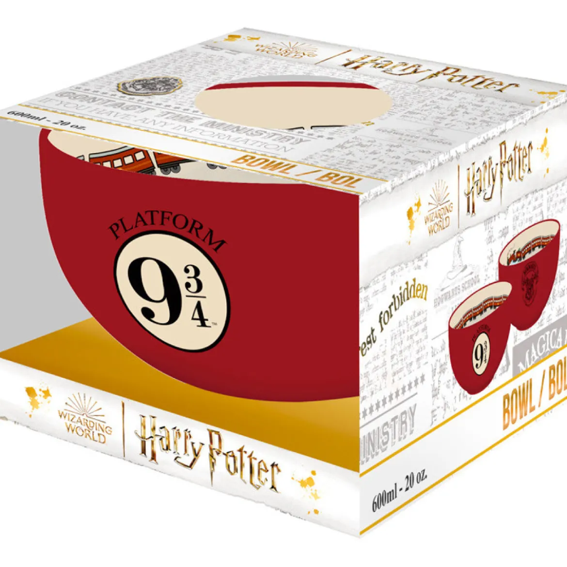 harry potter - ciotola in ceramica - platform 9 3/4