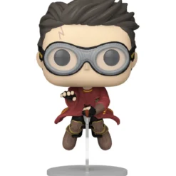 harry potter - harry with broom (quidditch) 9cm - funko pop 165