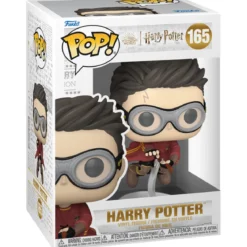 harry potter - harry with broom (quidditch) 9cm - funko pop 165