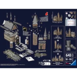 harry potter - hogwarts castle the great hall - puzzle 3d