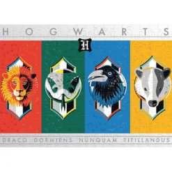 harry potter house crests - puzzle 500 pezzi