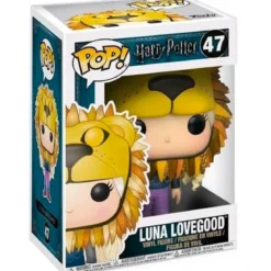 harry potter - luna lovegood with lion head 9cm - funko pop 47