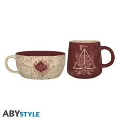 harry potter: marauder's map - breakfast set mug + bowl