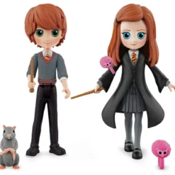 harry potter - set amicizia ron e ginny weasley - small doll 8cm articolata