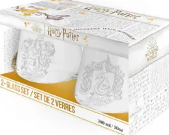 harry potter - set 2 bicchieri - grifondoro & serpeverde