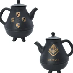 harry potter - teiera e tazze - set calderoni di hogwarts