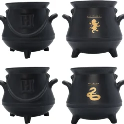 harry potter - teiera e tazze - set calderoni di hogwarts