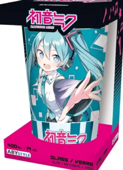 hatsune miku - bicchiere di vetro xxl 400ml - città musicale