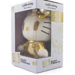 hello kitty and friends - dznr 50th anniversary edition - golden hello kitty 17cm