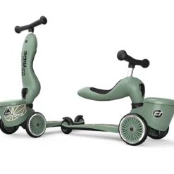highwaykick 1 - monopattino trasformabile 2 in 1 - olive