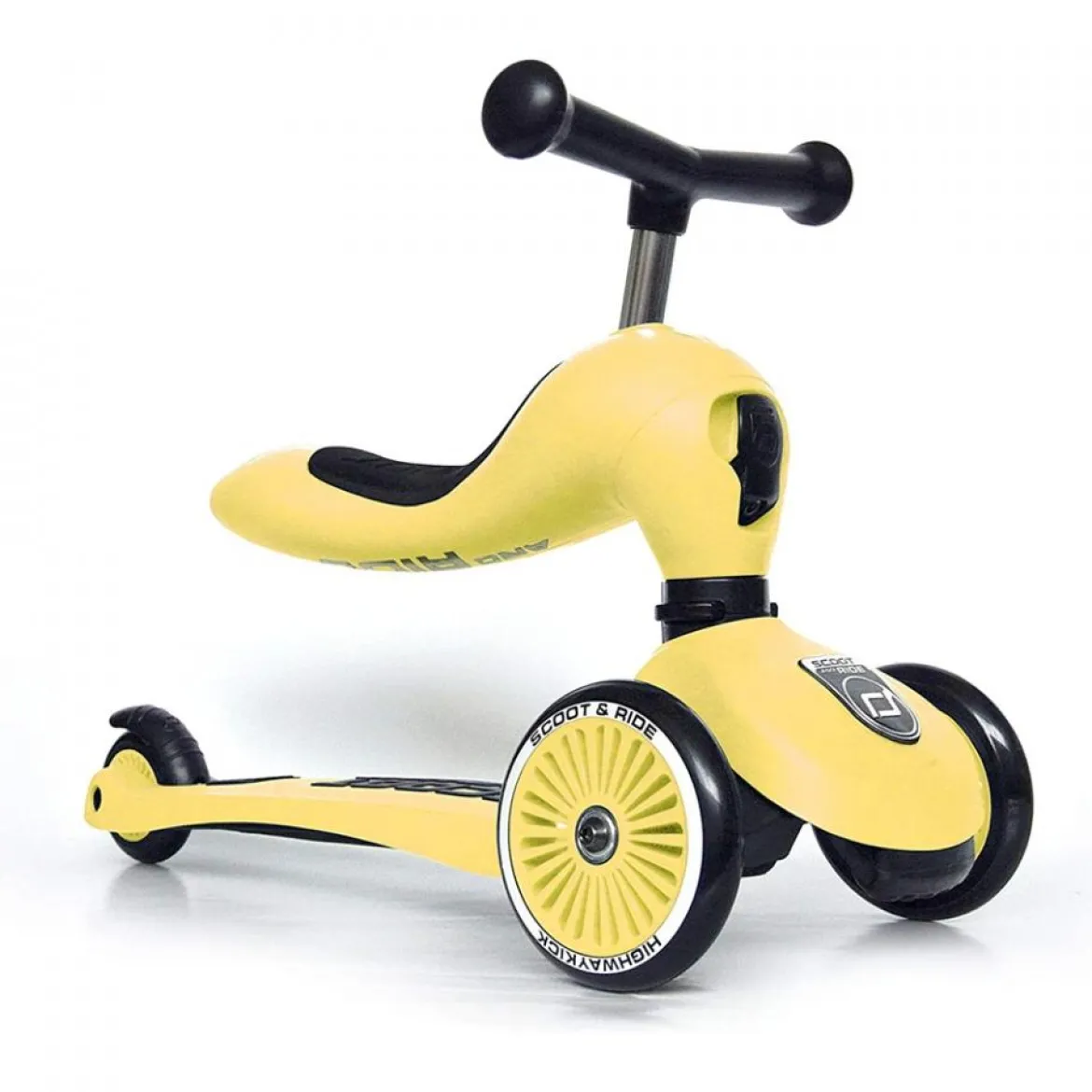 highwaykick 1 - monopattino trasformabile 2 in 1 - lemon