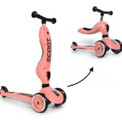 highwaykick 1 - monopattino trasformabile 2 in 1 - peach