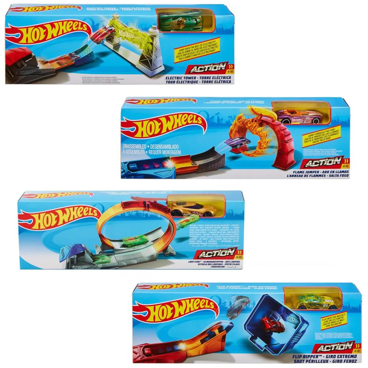 hot wheels - action classic stunt set - modello assortito