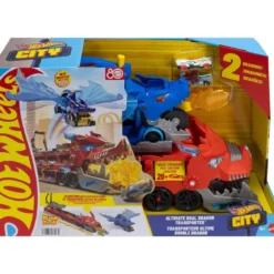 hot wheels city - drago trasportatore trasformabile