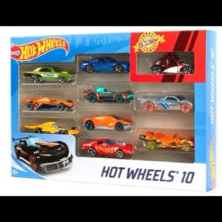 hot wheels confezione 10 veicoli - un modello assortito