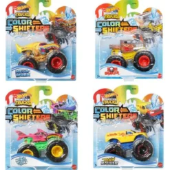 hot wheels - monster trucks color shift - 1:64 - modello assortito