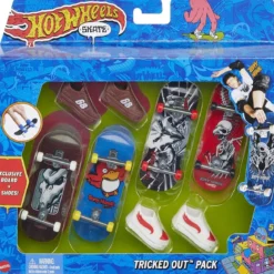 hot wheels skate - confezione 4 skateboard - modello assortito