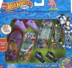 hot wheels skate - confezione 4 skateboard - modello assortito