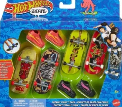 hot wheels skate - confezione 4 skateboard - modello assortito