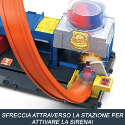 hot wheels - stazione di polizia playset