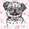 hug a pug - diamond dotz intermediate dd7.035 35x35cm
