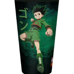 hunter x hunter - large glass - gon vs hisoka