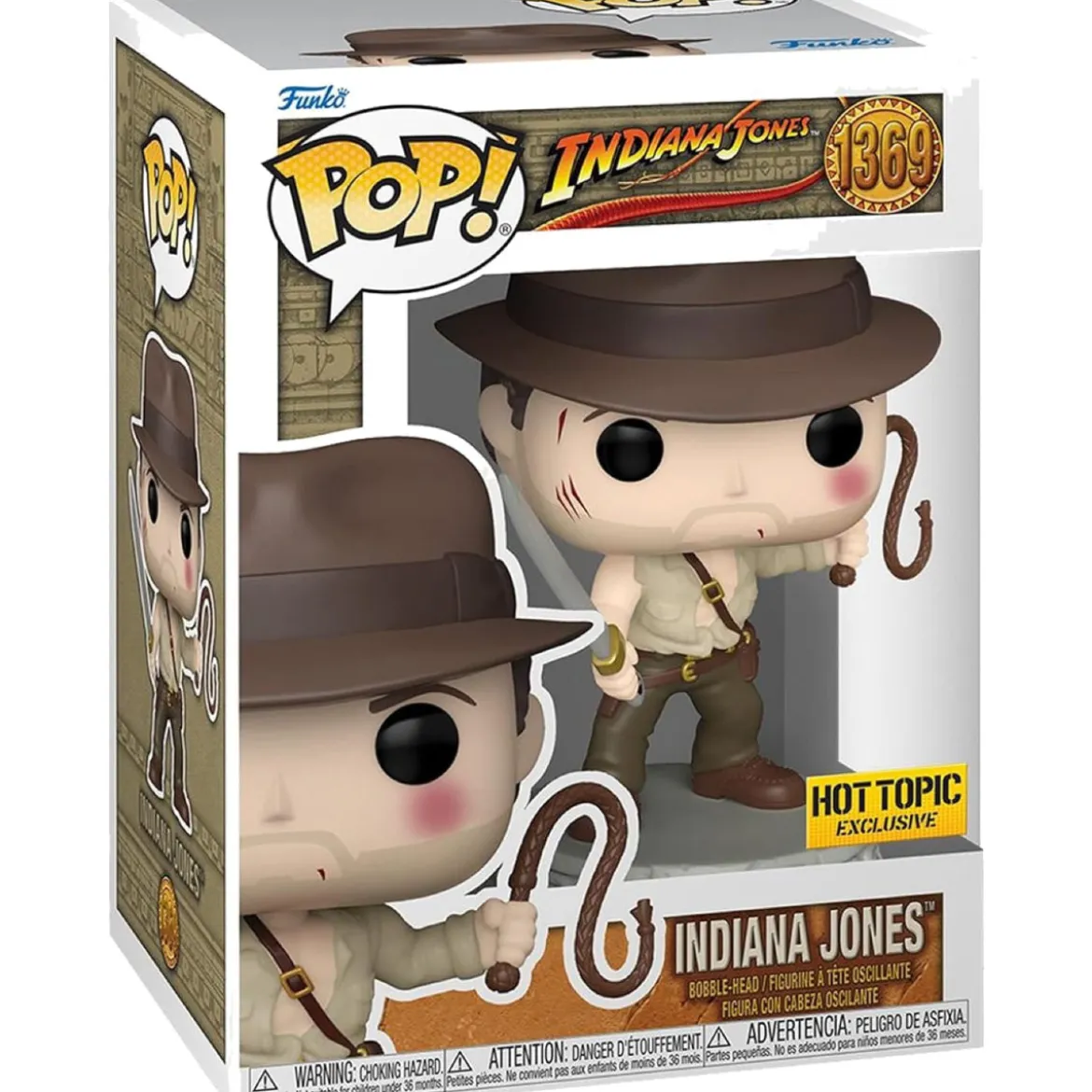indiana jones - indiana jones with whip exclusive 9cm - funko pop 1369