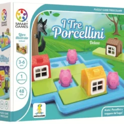 i tre porcellini deluxe - rompicapo con 48 sfide e libro illustrato