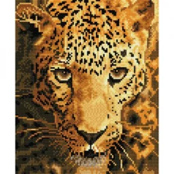 jaguar prowl - diamond dotz intermediate dd6.005 27.5x35.5cm