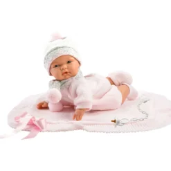 joelle con copertina rosa bambola 38cm corpo morbido