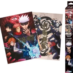 jujutsu kaisen - set 2 chibi poster 52x38cm - group and schools